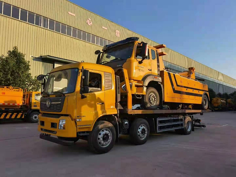 國六東風(fēng)天錦小三軸一拖二清障車